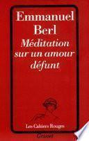 Méditation sur un amour défunt