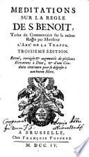Méditations sur la règle de S. Bénoit