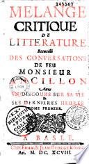 Mélange critique de littérature