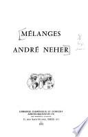 Mélanges André Neher