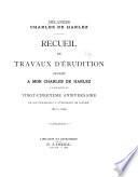 Mélanges Charles de Harlez