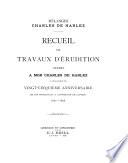 Mélanges Charles de Harlez