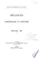 Mélanges d'archéologie et d'histoire
