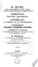Mélanges d'économie politique