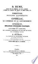 Mélanges d'économie politique
