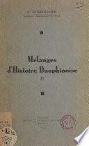 Mélanges d'histoire dauphinoise (2)