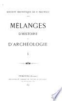 Mélanges d'histoire et d'archéologie