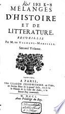 Mélanges d'histoire et de littérature