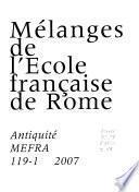 Mélanges de l'Ecole française de Rome