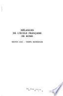 Mélanges de l'Ecole française de Rome