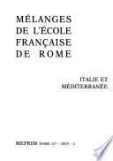 Mélanges de l'Ecole française de Rome