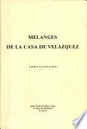 Mélanges de la Casa de Velazquez
