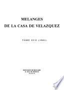 Mélanges de la Casa de Velázquez