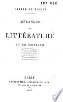 Mélanges de littérature et de critique