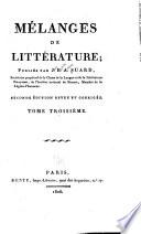 Mélanges de littérature