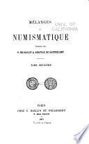 Mélanges de numismatique