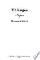 Mélanges en l'honneur de Mohamed Charfi