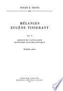 Mélanges Eugène Tisserant