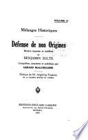 Mélanges historiques