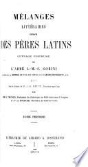 Mélanges littéraires extraits des Pères latins