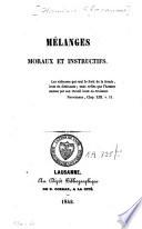 Mélanges moraux et instructifs