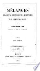 Mélanges religieux, politiques, historiques et littéraires