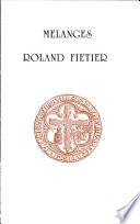 Mélanges Roland Fietier