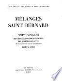 Mélanges saint Bernard