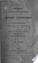 Mélanges ... tirés d'une collection de lettres autographes et de documents historiques ayant appartenu à m. Fossé-Darcosse