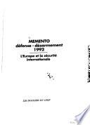 Mémento défense-désarmement