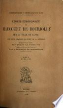 Mémoire chronologique de Maucourt de Bourjolly sur la ville de Laval