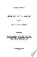 Mémoire de Champagne: Actes du 3e mois médiéval