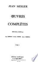 Mémoire des pensées et sentiments de Jean Meslier. Preuves 1 à 5