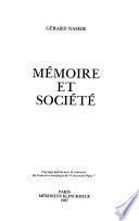 Mémoire et société