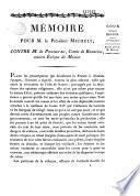 Mémoire pour M. le président Micheli ; contre M. de Polignac, comte de Banneins, ancien évêque de Meaux