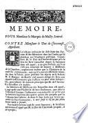 Memoire pour Monsieur le Marquis de Mailly, intimé. Contre Monsieur le Duc de Chevreuse, appellant