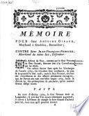Mémoire pour Sieur Antoine Giraud, Marchand à Condrieu, Demandeur ; Contre Sieur Jean-François Perouze, Marchand du même lieu, Défendeur... (signé Desgranges, Avocat)