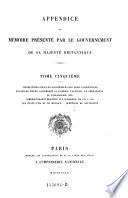 Mémoire présénté par le Gouvernement de Sa Maesté Britannique au Tribunal d'Arbitrage
