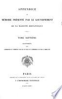 Mémoire présénté par le Gouvernement de Sa Maesté Britannique au Tribunal d'Arbitrage