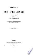 Mémoire sur d'Holbach
