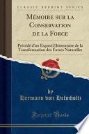 Mémoire sur la Conservation de la Force