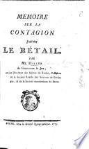 Mémoire sur la contagion parmi le bétail
