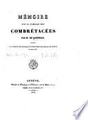 Mémoire sur la famille des combrétacées