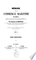 Mémoire sur le commerce maritime de Rouen depuis les temps les plus reculés jusqu'à la fin du 16e siècle
