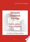 Livre Mémoire Tradition Partage