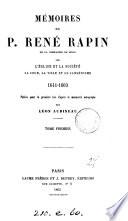 Mémoires ...! 1644-1669, publ. par L. Aubineau. 3 tom