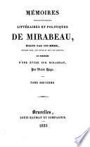 Mémoires biographiques, littéraires et politiques de Mirabeau