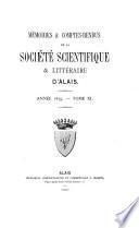 Mémoires & comptes-rendus de la Sociétè scientifique & littéraire d'Alais