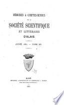 Mémoires & comptes-rendus de la Société scientifique & littéraire d'Alais
