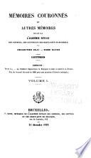 Mémoires couronnés et autres mémoires